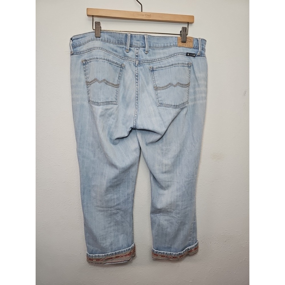 Lucky Brand Sweet'n Crop Women's 14/32 Blue Straight Leg Stretch Denim Crop - Picture 2 of 16
